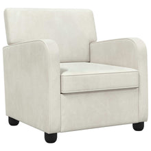 Fauteuil Crèmekleurig fluweel