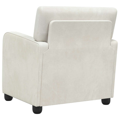 Fauteuil Crèmekleurig fluweel