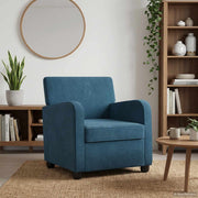 Fauteuil blauw fluweel 70x79x78 cm