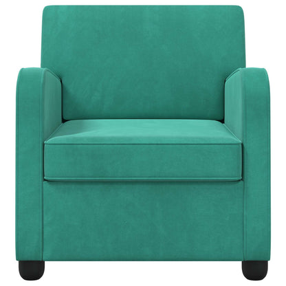 Fauteuil Turquoise fluweel