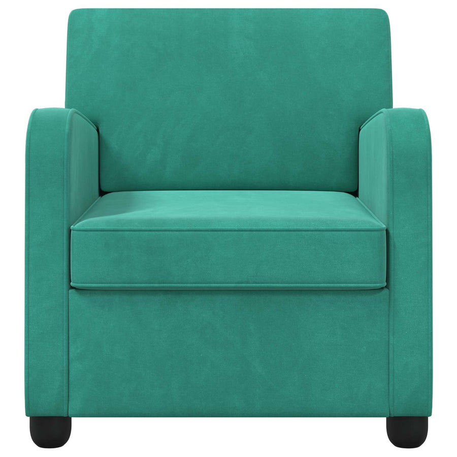 Fauteuil Turquoise fluweel