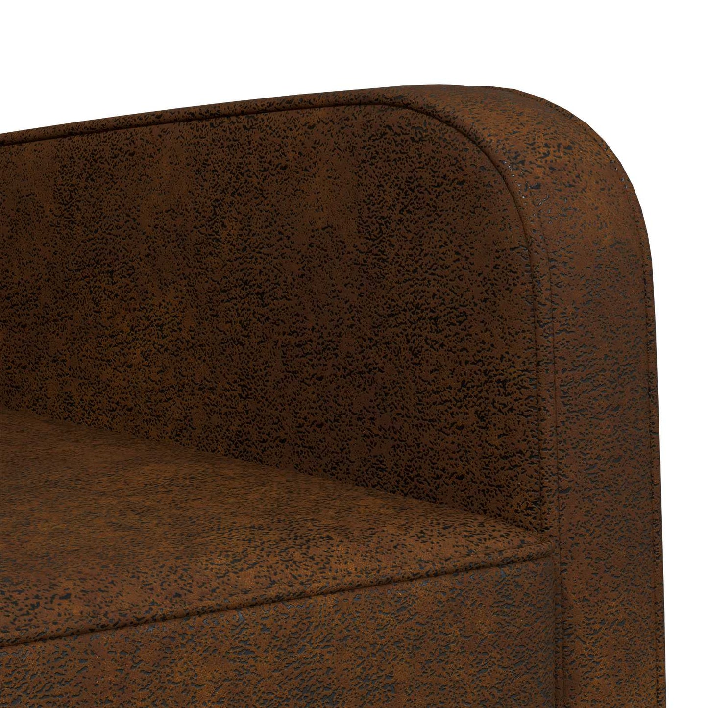 Fauteuil Bruin Nep Suede Leer