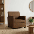 Fauteuil bruin imitatieleer 70x79x78 cm