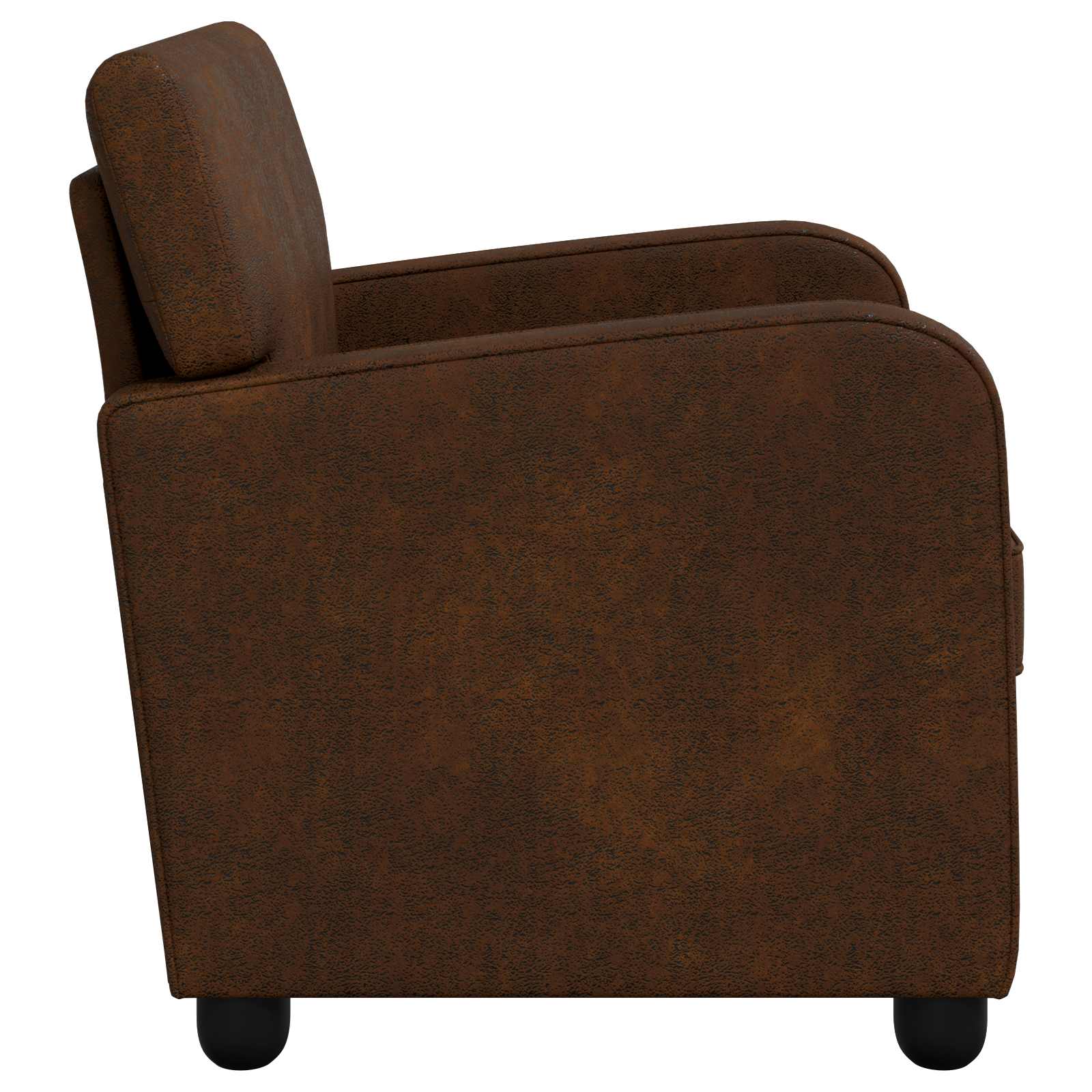 Fauteuil Bruin Nep Suede Leer