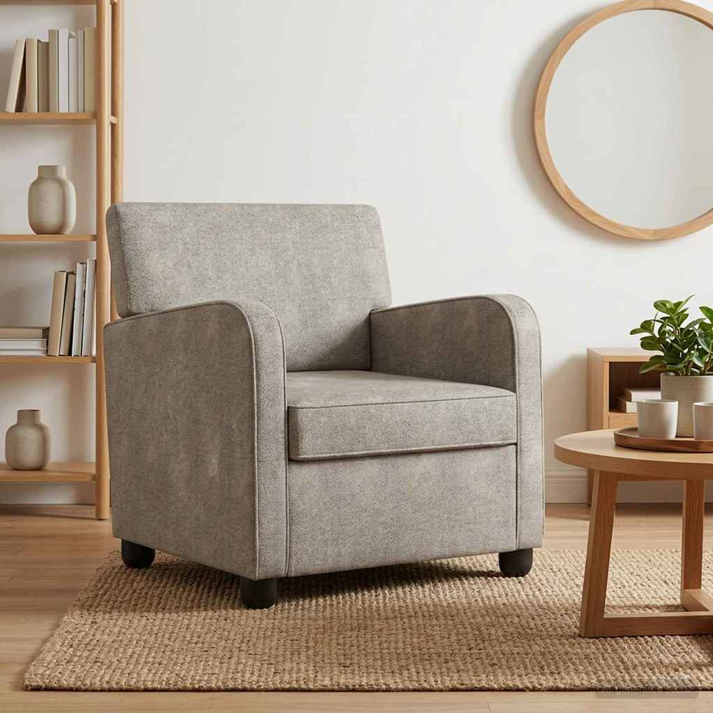 Fauteuil Lichtgrijs Nep Suede Leer