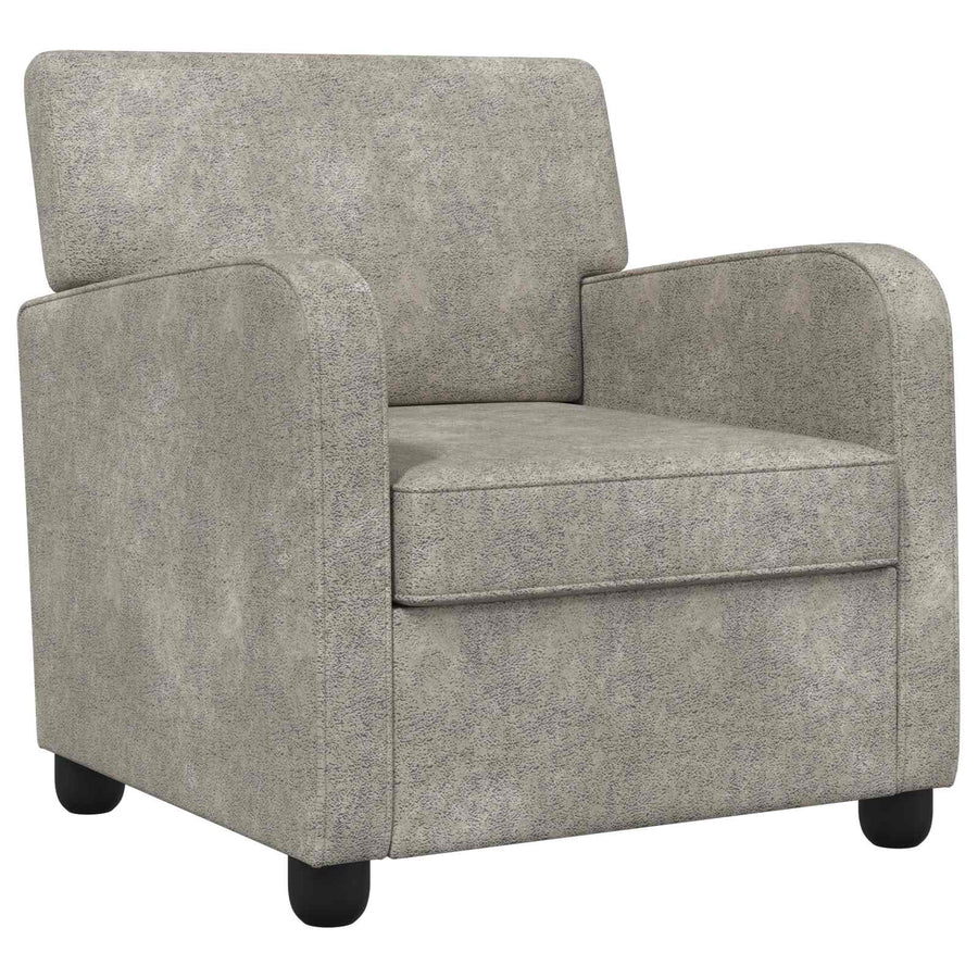 Fauteuil Lichtgrijs Nep Suede Leer