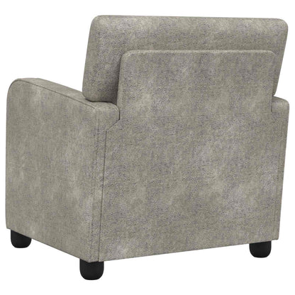 Fauteuil Lichtgrijs Nep Suede Leer