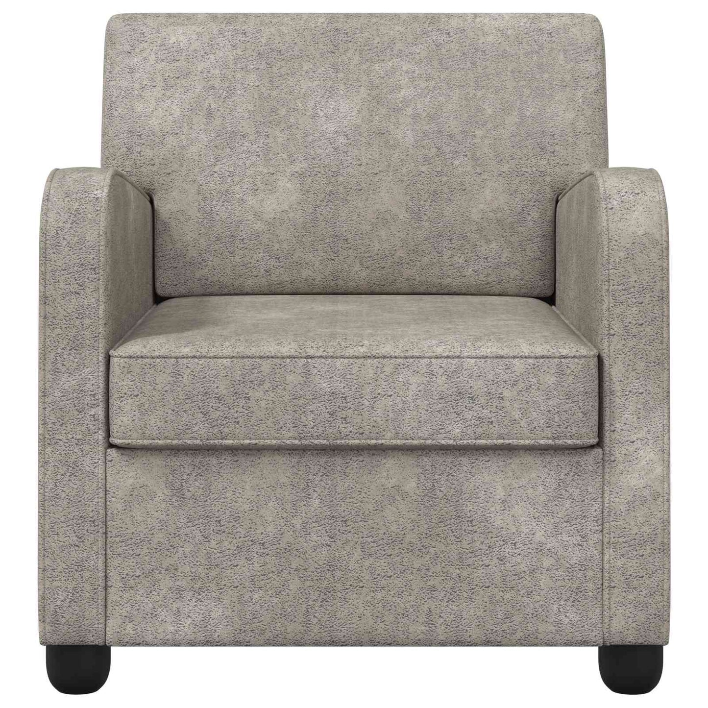Fauteuil Lichtgrijs Nep Suede Leer