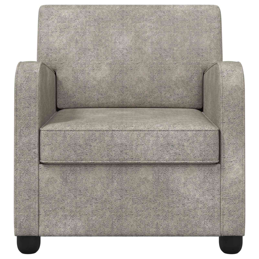Fauteuil Lichtgrijs Nep Suede Leer