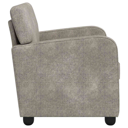 Fauteuil Lichtgrijs Nep Suede Leer