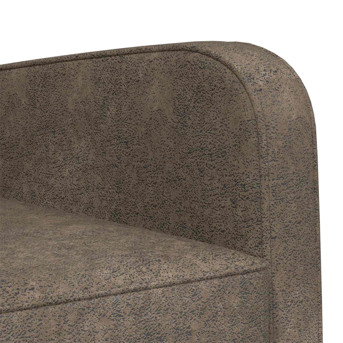 Fauteuil Donkergrijs Nep Suede Leer
