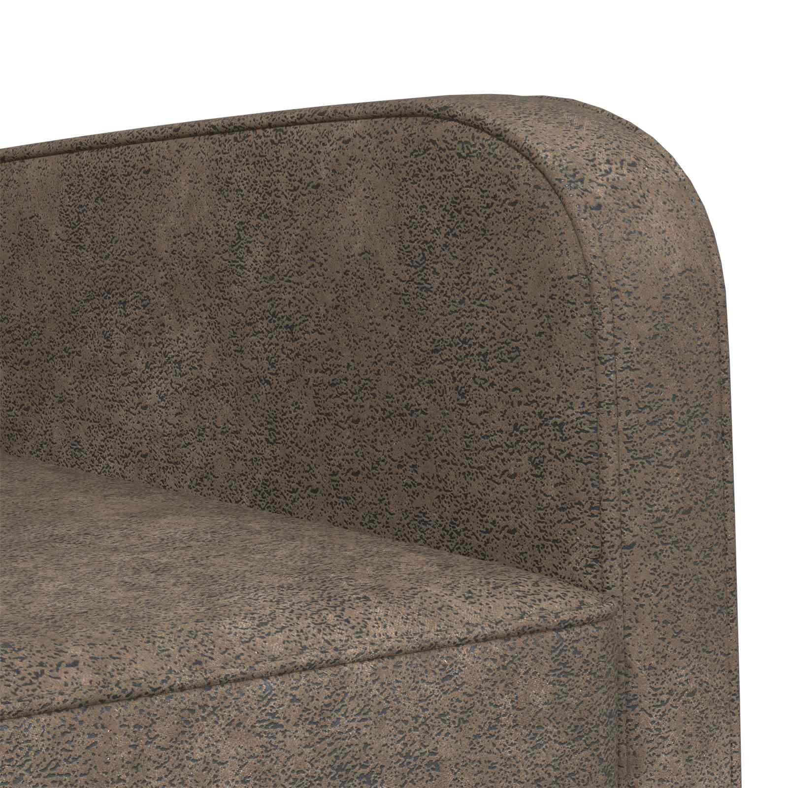 Fauteuil Donkergrijs Nep Suede Leer