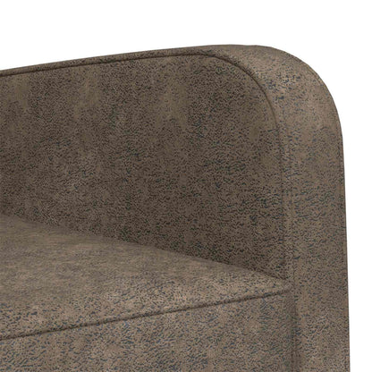 Fauteuil Donkergrijs Nep Suede Leer