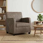 Fauteuil donkergrijs imitatie suède