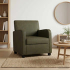 Fauteuil legergroen imitatie suède