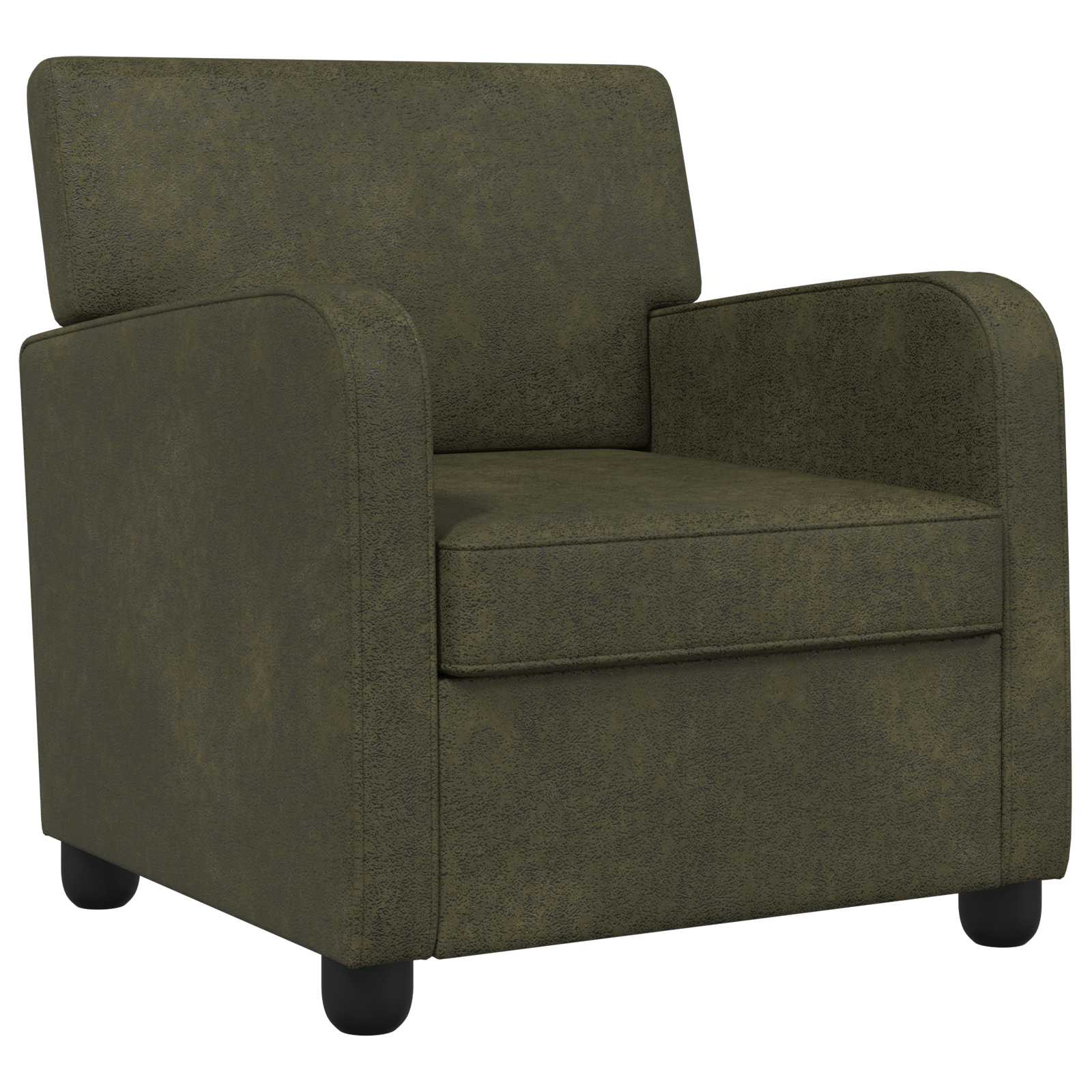 Fauteuil Legergroen Nep Suede Leer Leger groen