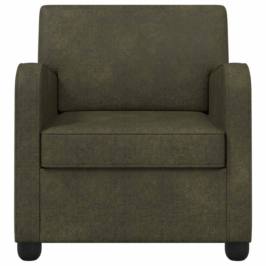Fauteuil Legergroen Nep Suede Leer Leger groen