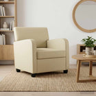 Fauteuil crèmekleurig kunstleer 70x79x78 cm