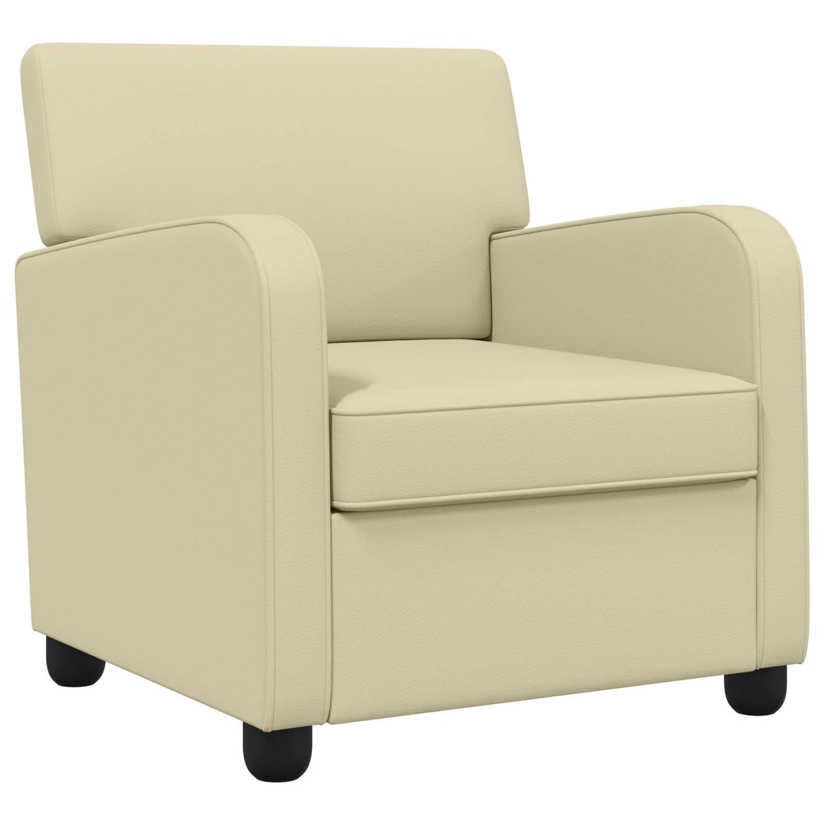 Fauteuil Crèmekleurig Kunstleer