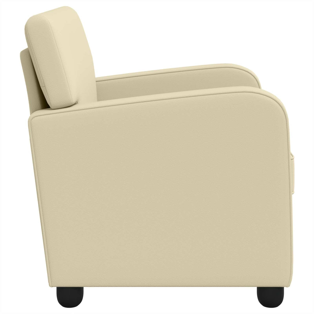 Fauteuil Crèmekleurig Kunstleer