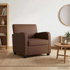 Fauteuil bruin kunstleer 70x79x78 cm