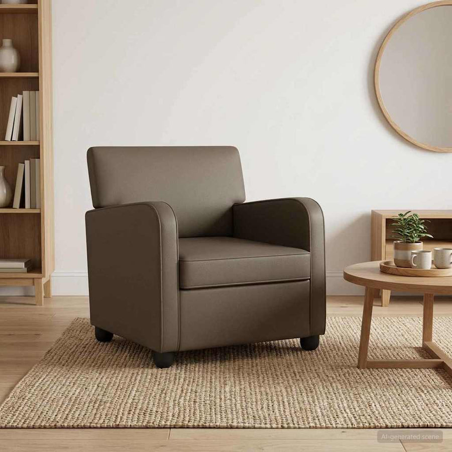 Fauteuil Grijs Kunstleer