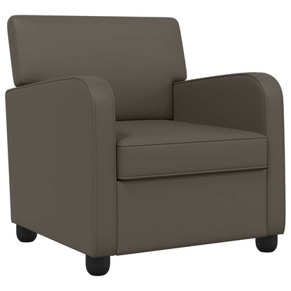 Fauteuil Grijs Kunstleer