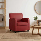 Fauteuil wijnrood kunstleer 70x79x78 cm
