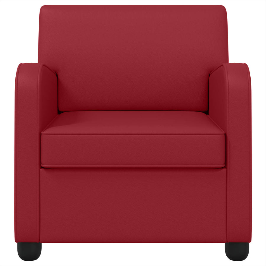 Fauteuil Wijnrood Kunstleer