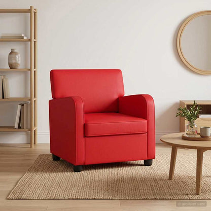 Fauteuil Rood Kunstleer