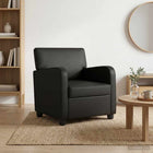 Fauteuil zwart kunstleer 70x79x78 cm
