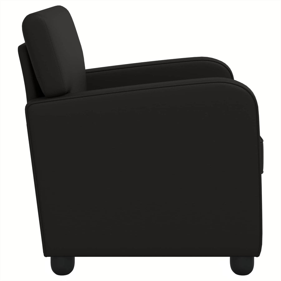 Fauteuil Zwart Kunstleer