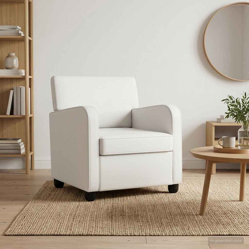 Fauteuil Wit Kunstleer