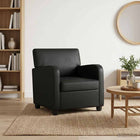 Fauteuil kunstleer glanzend zwart 70x79x78 cm