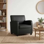 Fauteuil kunstleer glanzend zwart 70x79x78 cm