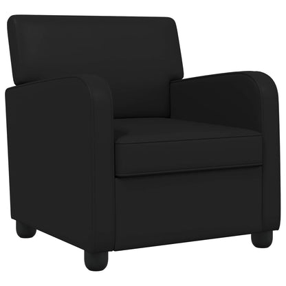 Fauteuil Glanzend zwart Kunstleer