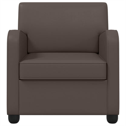 Fauteuil Glanzend Bruin Kunstleer
