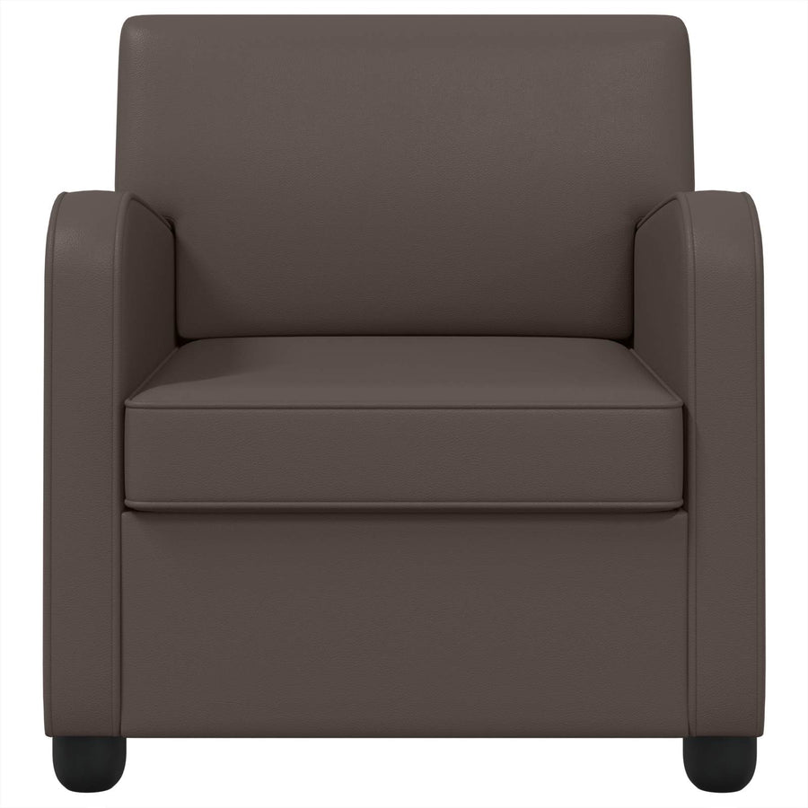 Fauteuil Glanzend Bruin Kunstleer