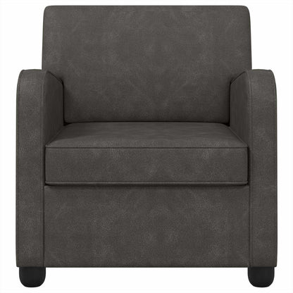 Fauteuil Antiekzwart Kunstleer