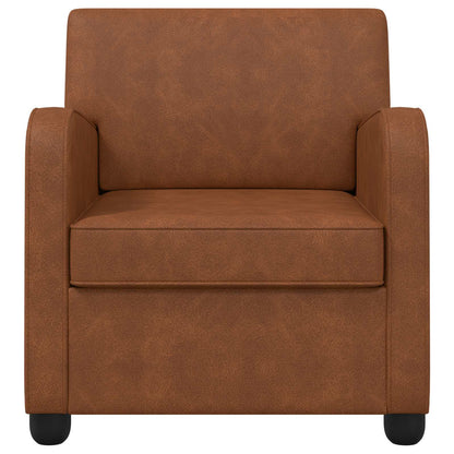 Fauteuil Antiek Bruin Kunstleer