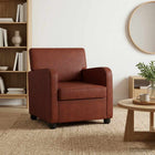 Fauteuil kunstleer antiek bruin 70x79x78 cm