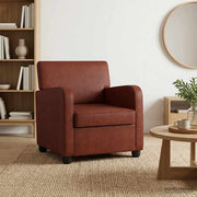 Fauteuil kunstleer antiek bruin 70x79x78 cm