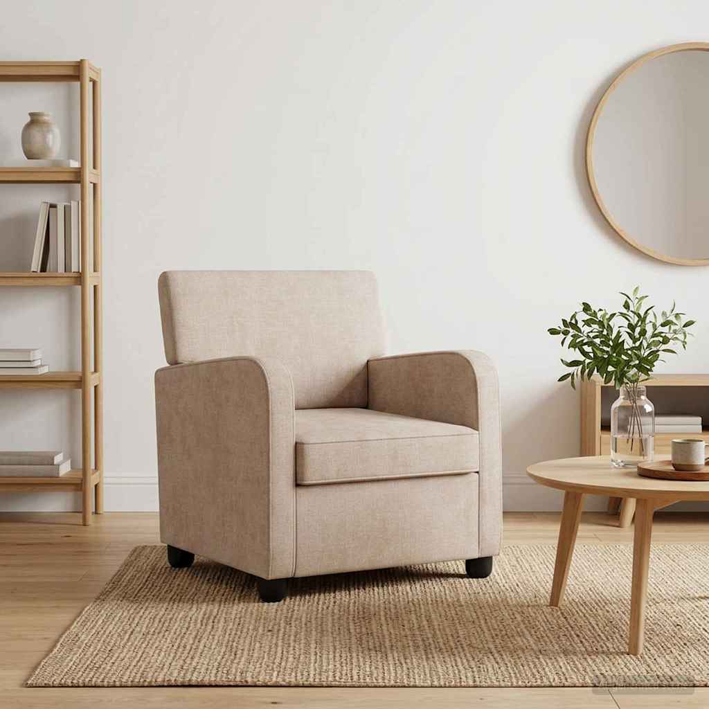 Fauteuil Beige Chenille