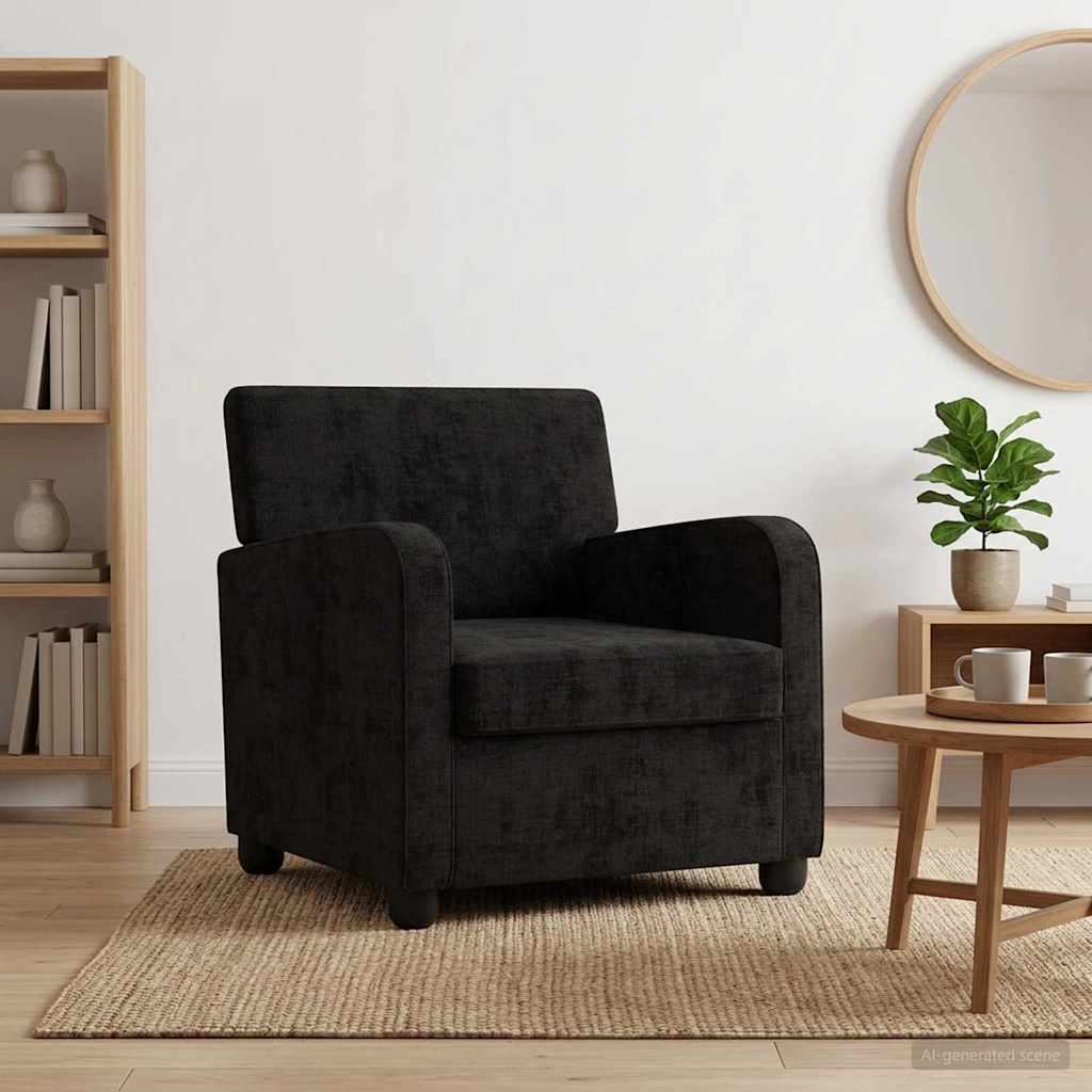 Fauteuil Zwart Chenille