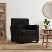 Fauteuil zwart chenille 70x79x78 cm