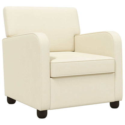 Fauteuil Crèmekleurig fluweel