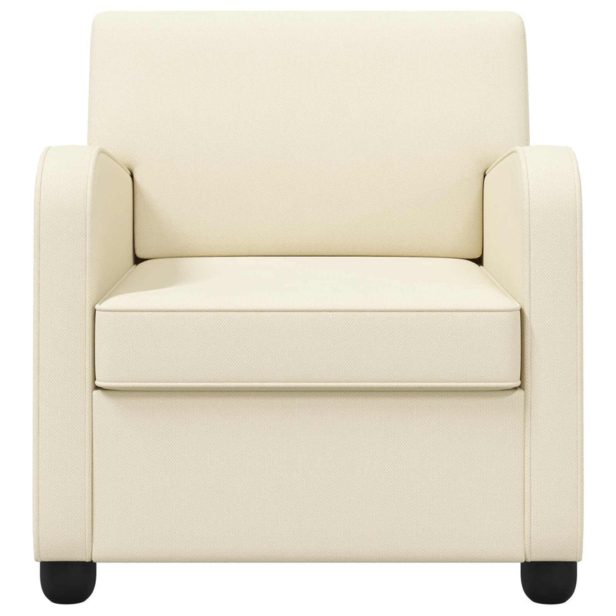 Fauteuil Crèmekleurig fluweel
