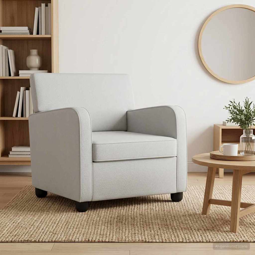 Fauteuil Lichtgrijs fluweel