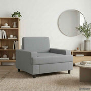 Fauteuil lichtgrijs 110x98x85 cm