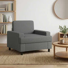 Fauteuil donkergrijs stof 110x98x85 cm